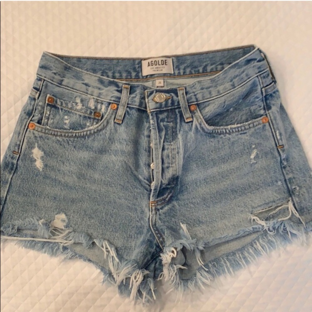 Agolde Parker Vintage Cut Off Jean Shorts